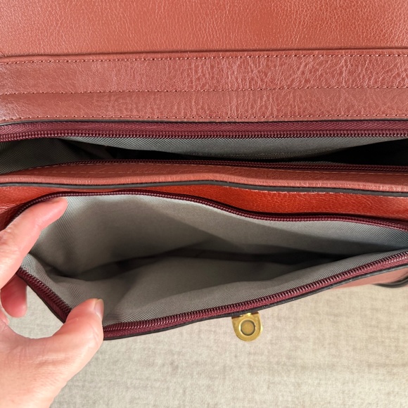 Fossil Amelia Convertible Backpack Dark Red Leather - Picture 11 of 16